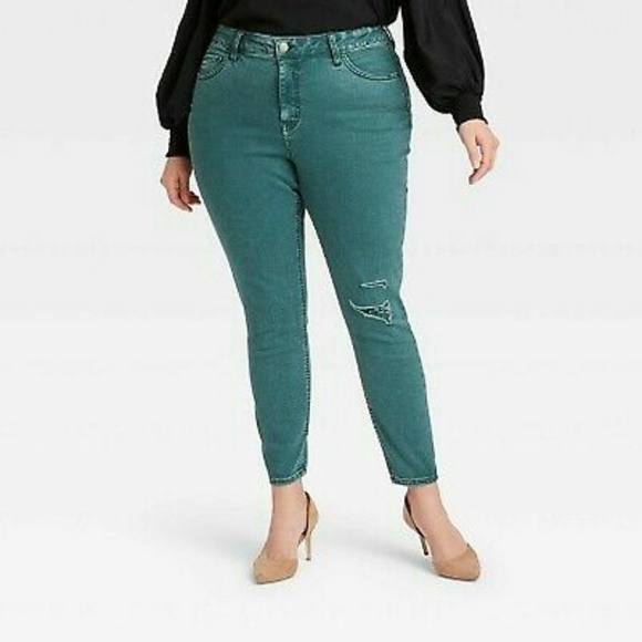 Ava & Viv Jeans Flash Sale Teal High Rise Jeans Nwt Poshmark
